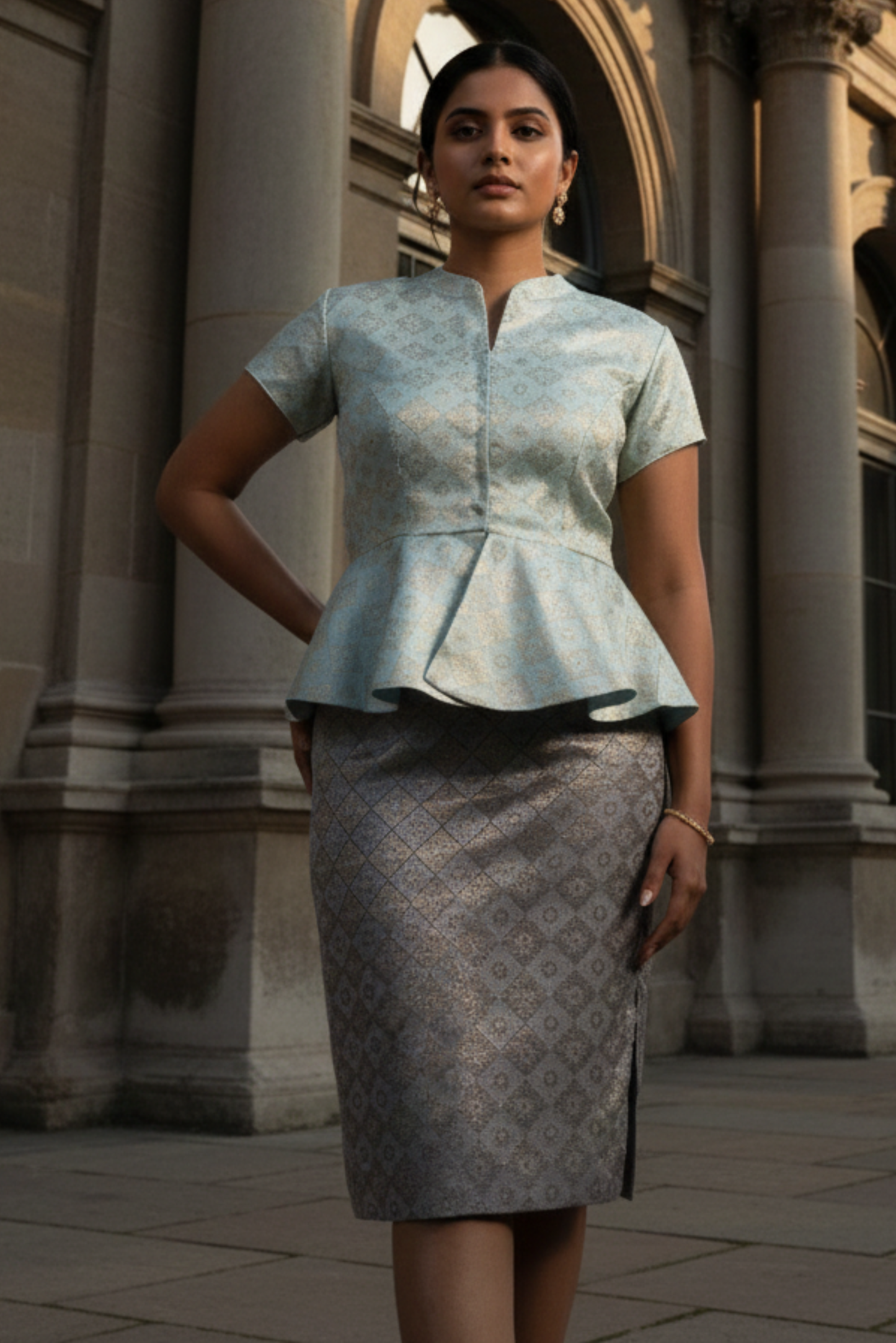 Rani Chennamma Peplum Co-ord Set