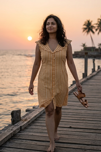The Purnima B. Collared Dress