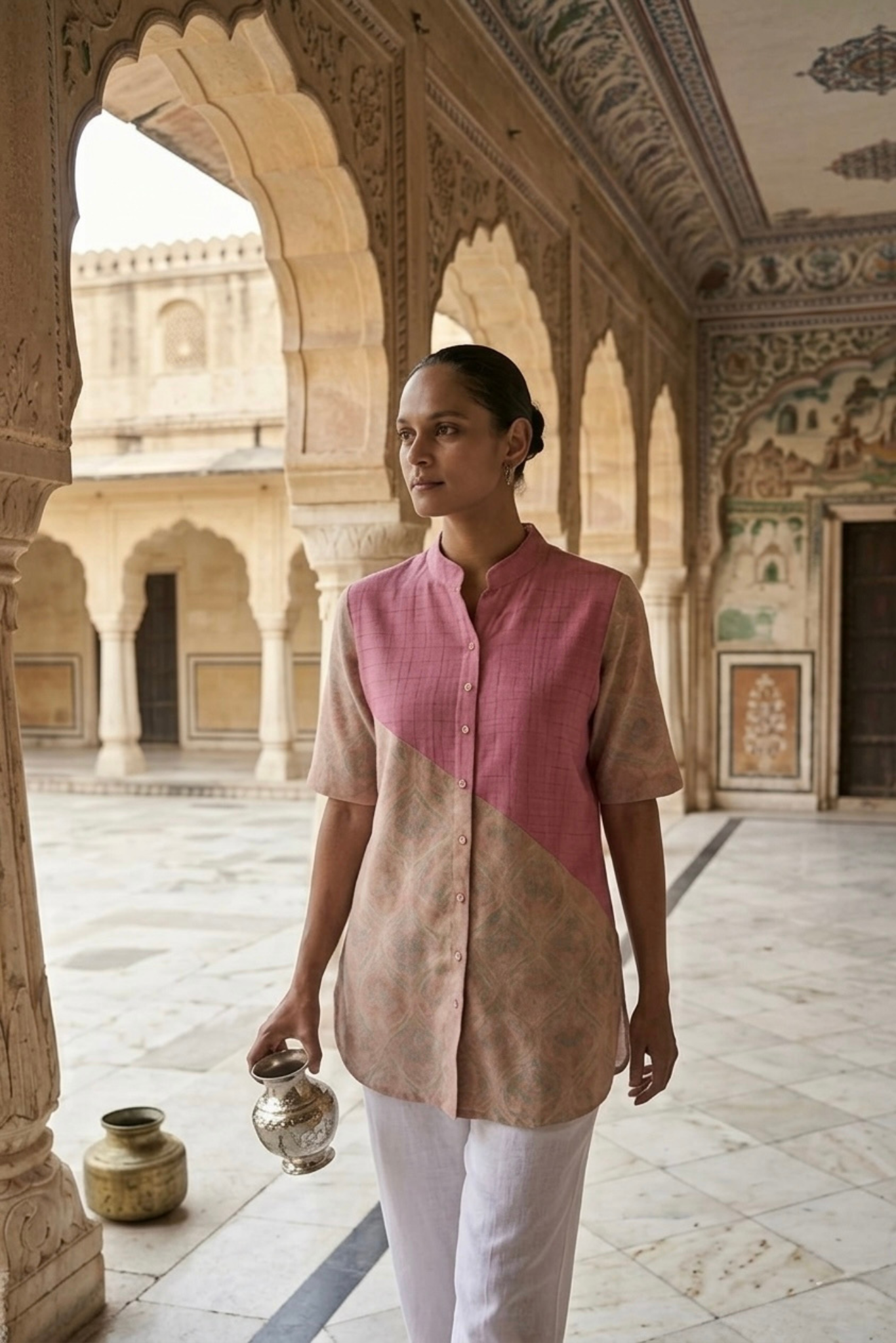 The Dakshyayani Long Line Shirt