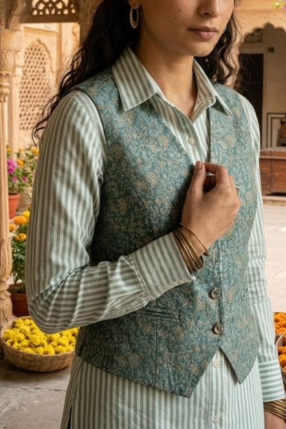 The Malati Shirt + Waistcoat Set